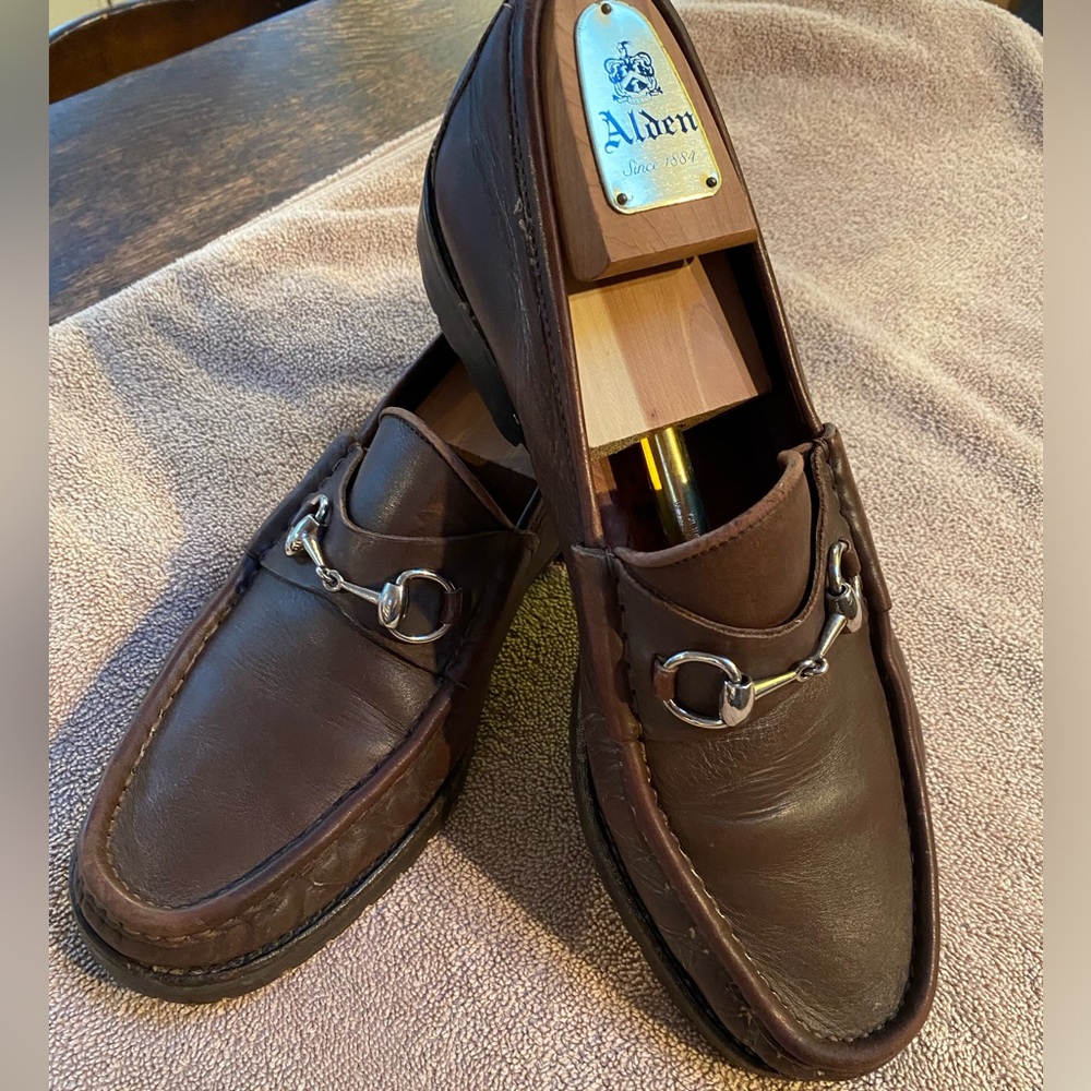 Gucci Horse Bit Loafer Lug Soles Brown Leather  Men’s 12D
